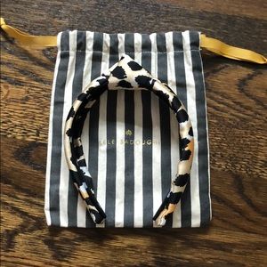 Lele Sadoughi Petit Silk Leopard Print Headband